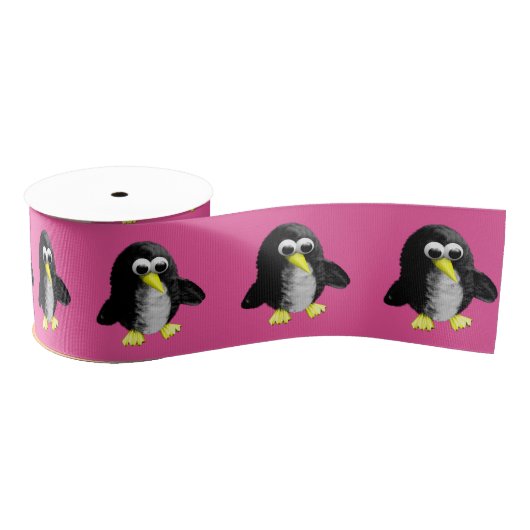 Mijn vriend de pinguïn grosgrain lint (Spoel)
