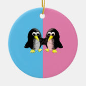 Mijn vriend de pinguïn, sekse onthullen feest keramisch ornament (Voorkant)