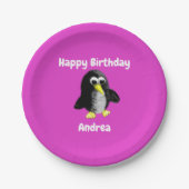 Mijn vriend de pinguïn, speciaal voor kinderen papieren bordje (Voorkant)