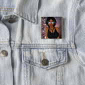 Mijn vriend Emily # 1 Vierkante Button 5,1 Cm (In situ)