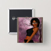 Mijn vriend Emily # 2 Vierkante Button 5,1 Cm (Voorkant /achterkant)