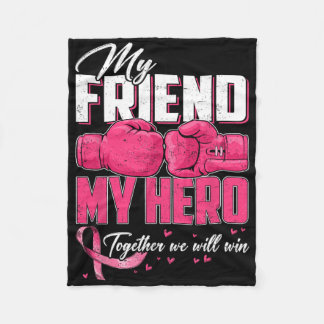 Mijn vriend en mijn held samen zullen we borstkank fleece deken