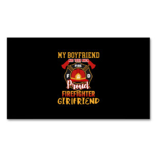 Mijn vriend heeft je achterpootbrandweerman magnetisch visitekaartje