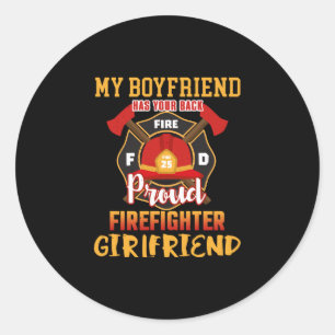 Mijn vriend heeft je ruggewerper ronde sticker