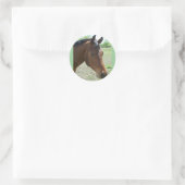 Mijn vriend, het paard ronde sticker (Tas)