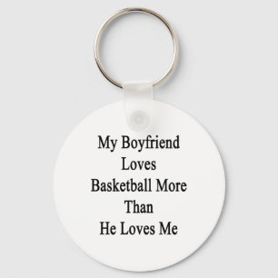 Mijn vriend houdt meer van basketbal dan van mij sleutelhanger