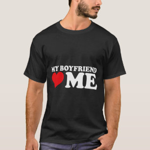 Mijn vriend houdt van mij Ik hart mijn vriend Bf V T-shirt
