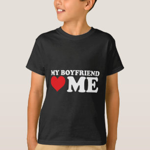 Mijn vriend houdt van mij Ik hart mijn vriend Bf V T-shirt