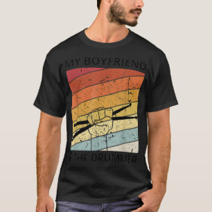 Mijn vriend is de drummer Funny Drum Concer T-shirt