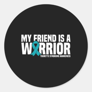 Mijn vriend is een bewustzijn van het Warrior Tour Ronde Sticker