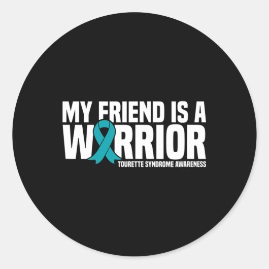 Mijn vriend is een bewustzijn van het Warrior Tour Ronde Sticker (Voorkant)