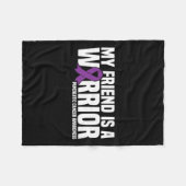 Mijn vriend is een strijder voor alvleesklier-kank fleece deken (Voorkant (Horizontaal))