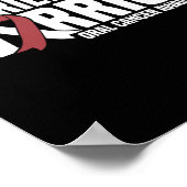 Mijn vriend is een Warrior Burgundy White Cancer Poster (Hoek)