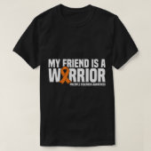Mijn vriend is een Warrior MS Multiple Sclerosis A T-shirt (Design voorkant)
