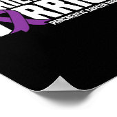 Mijn vriend is een Warrior Pancreatic Cancer Aware Poster (Hoek)