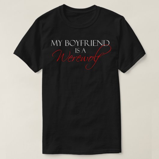 Mijn vriend is een weerwolf paranormale Romance li T-shirt (Design voorkant)