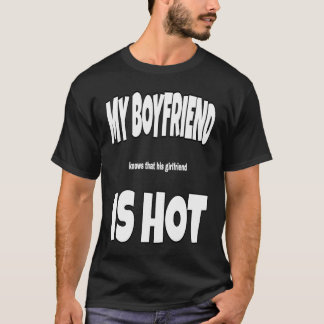 Mijn vriend is hete katten in die humoristische t-shirt
