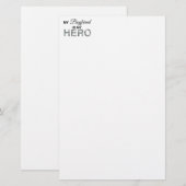Mijn vriend is mijn Hero Digital Camouflage Briefpapier (Voorkant / Achterkant)