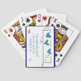 Mijn vriend: "Je maakt de wereld speciaal" tekst Pokerkaarten