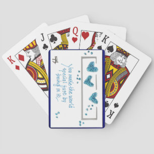 Mijn vriend: "Je maakt de wereld speciaal" tekst Pokerkaarten