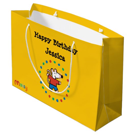 Mijn vriend Maisy Birthday Large Cadeautasje (Achterkant Gekanteld)