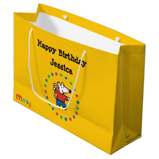 Mijn vriend Maisy Birthday Large Cadeautasje (Voorkant Gekanteld)