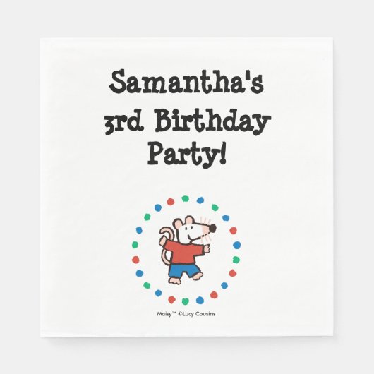 Mijn vriend Maisy Birthday Servet (Voorkant)