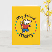 Mijn Vriend Maisy Colorful Circle Design Kaart (Gele Bloem)