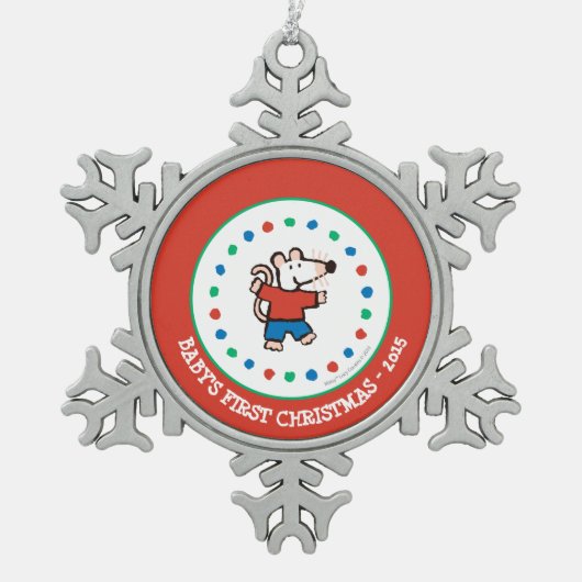 Mijn Vriend Maisy Tin Sneeuwvlok Ornament (Voorkant)