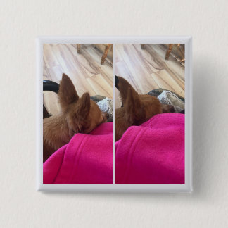 Mijn vriend, mijn lijf. vierkante button 5,1 cm