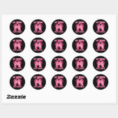 Mijn vriend overwon kanker ronde sticker (Vel)