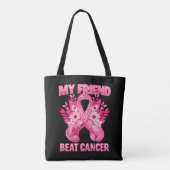Mijn vriend overwon kanker tote bag (Achterkant)