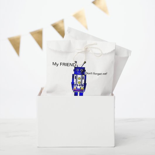 "Mijn VRIEND" Robot Favor Bags Bedankzakje (Feest)