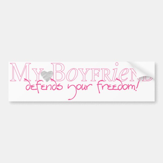 mijn vriend verdedigt je FREEDOM-bumpersticker Bumpersticker (Voorkant)