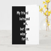 Mijn Vriend verraadde me Kaart (Gele Bloem)