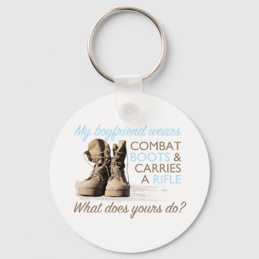 Mijn vriend Wears Combat Boots Sleutelhanger (Voorkant)
