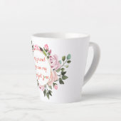 Mijn vriend Wreath Vriendschapsquote Latte Mok (Rechterhoek)