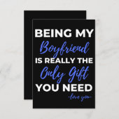 Mijn vriend zijn is echt het enige cadeau. bedankkaart (Voorkant / Achterkant)