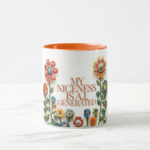 Mijn vriendelijkheid is A.I. Generated Mok