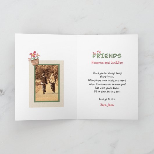 Mijn vrienden Hartelijk dank Kaart (Binnen)