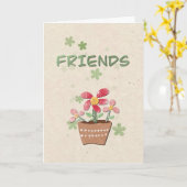 Mijn vrienden Hartelijk dank Kaart (Gele Bloem)