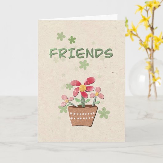 Mijn vrienden Hartelijk dank Kaart (Gele Bloem)