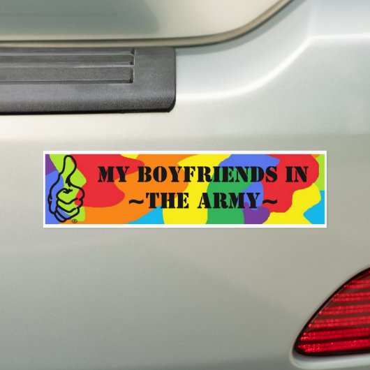 Mijn vrienden in het leger. bumpersticker (Op auto)