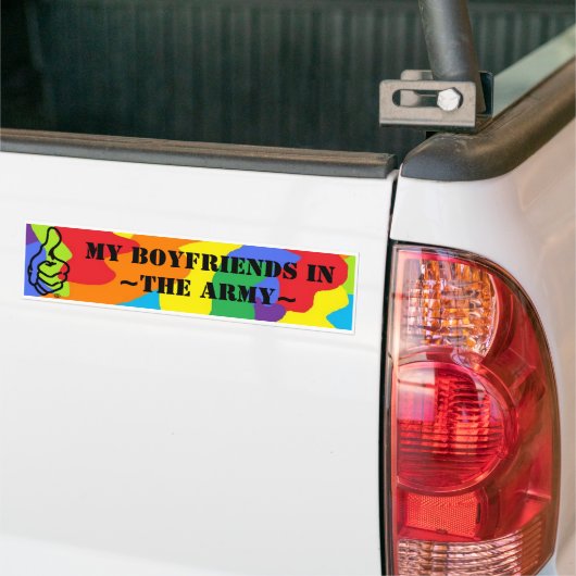 Mijn vrienden in het leger. bumpersticker (Op Truck)