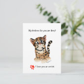 Mijn vrienden zijn diep van de ocelot Kaart (Staand voorkant)