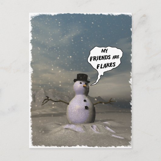 Mijn vrienden zijn flakes Briefkaart (Voorkant)