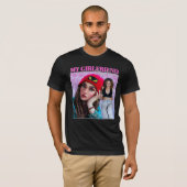 Mijn Vriendin 90s Bootleg Naam Foto Valentijn T-shirt (Voorkant volledig)
