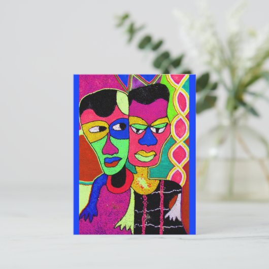 MIJN VRIENDIN EN IK VAN MOJISOLA AGBADAMOSI OKUBU BRIEFKAART (Staand voorkant)