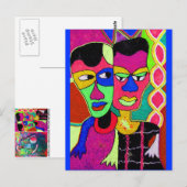 MIJN VRIENDIN EN IK VAN MOJISOLA AGBADAMOSI OKUBU BRIEFKAART (Voorkant / Achterkant)