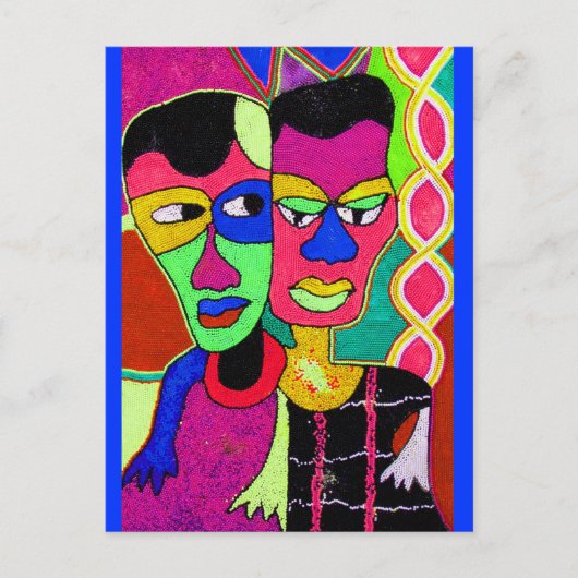 MIJN VRIENDIN EN IK VAN MOJISOLA AGBADAMOSI OKUBU BRIEFKAART (Voorkant)